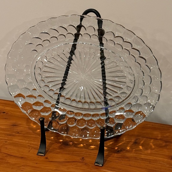 Vintage Anchor Hocking Clear Glass Oval Serving Platter – “Bubble” Pattern - Picture 2 of 5